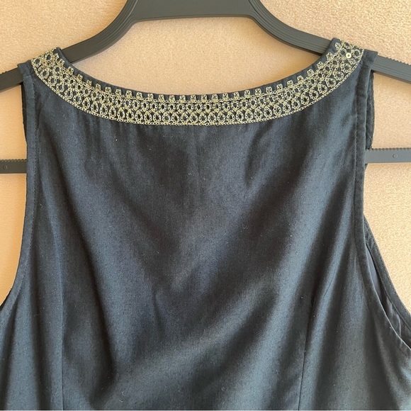 Free People Gold Sparkly Embellished Sequin Paisley Pattern Black in size 4 - Picture 10 of 15